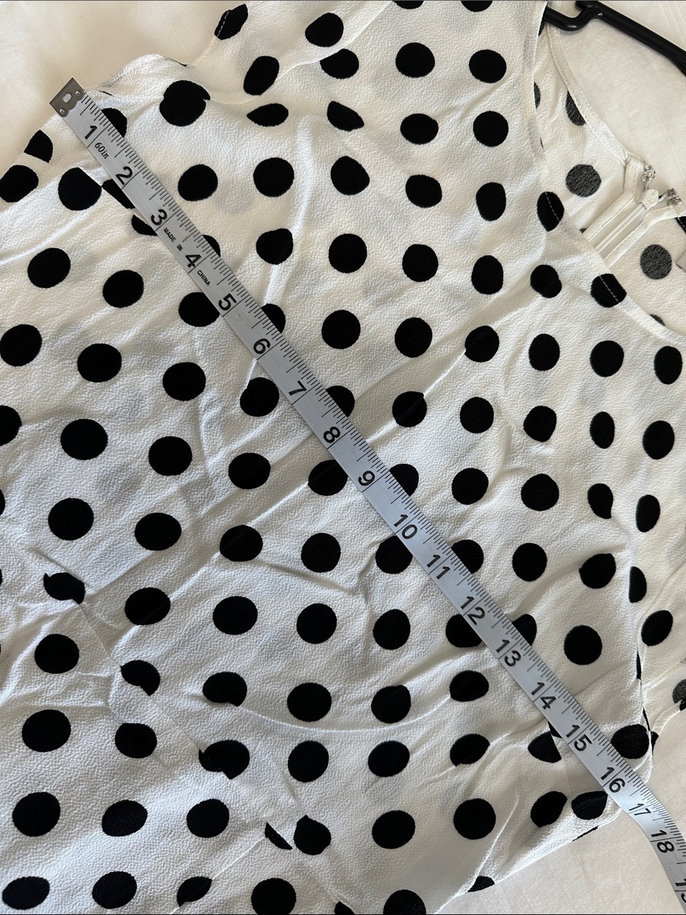 LOFT Black Polka Dot White Midi Dress Size 6 Petite - Picture 6 of 10
